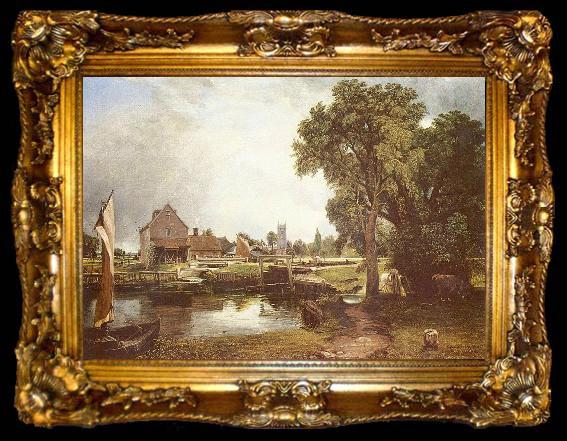 framed  John Constable Schleuse und Muhle in Dedham, ta009-2